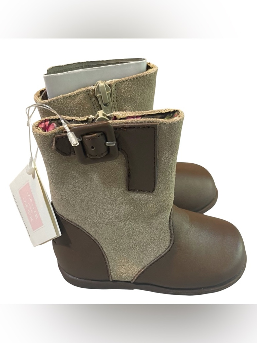 NWT Janie and Jack Riding Club Brown Suede Riding Boots 5